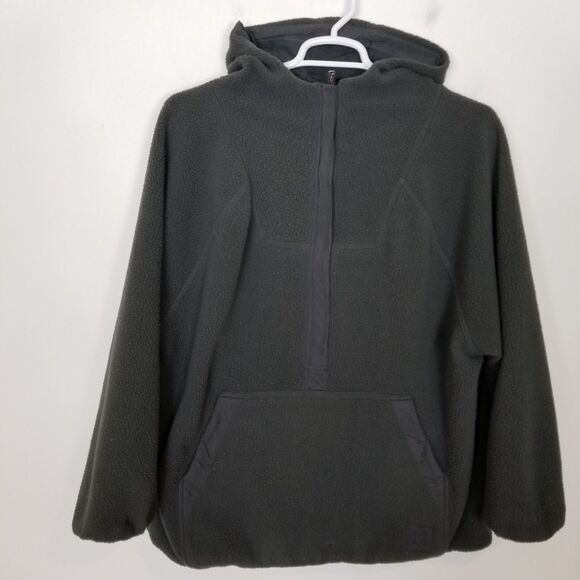 Free People Jackets & Blazers - Free People Movement Women Bunny Slopes Hoodie Jacket Sz L Gray Fleece Relaxed